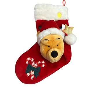 Vintage 1999 Disney Winnie the Pooh 3D Christmas Singing Stocking NWT